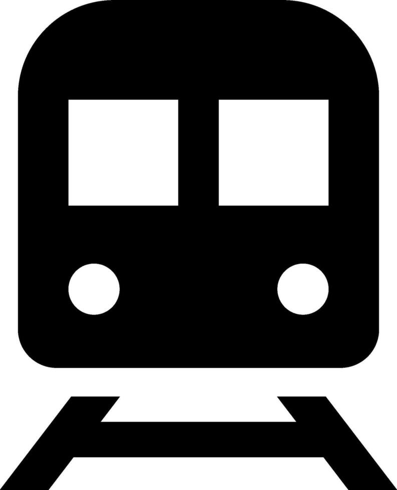 A black and white train icon vector