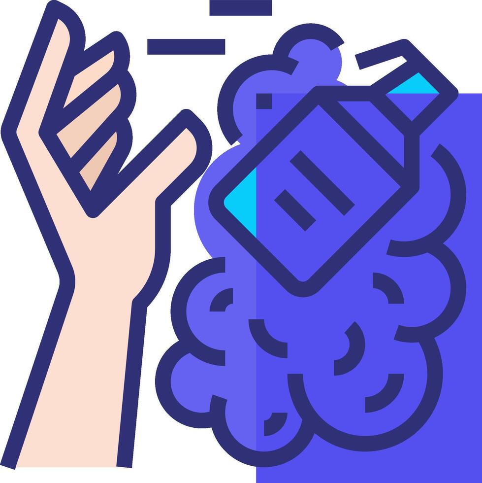 Hand washing with soap and water icon vector