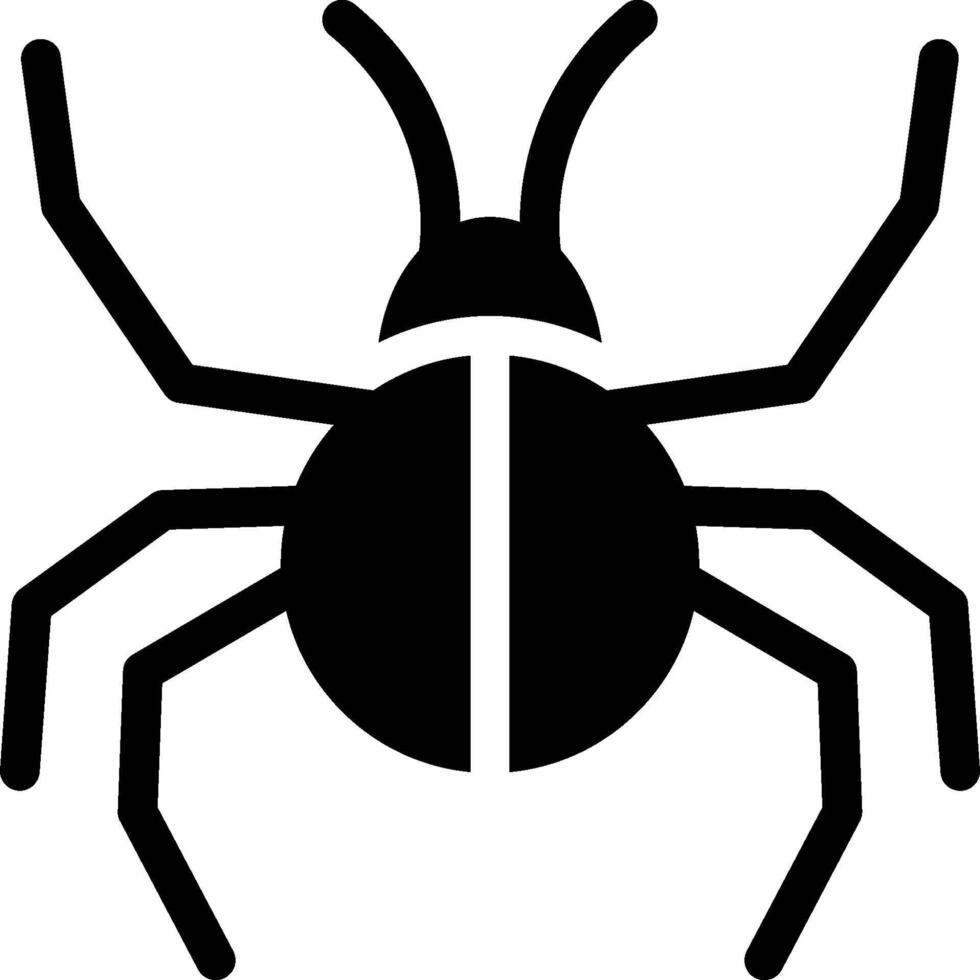 A black and white spider icon vector