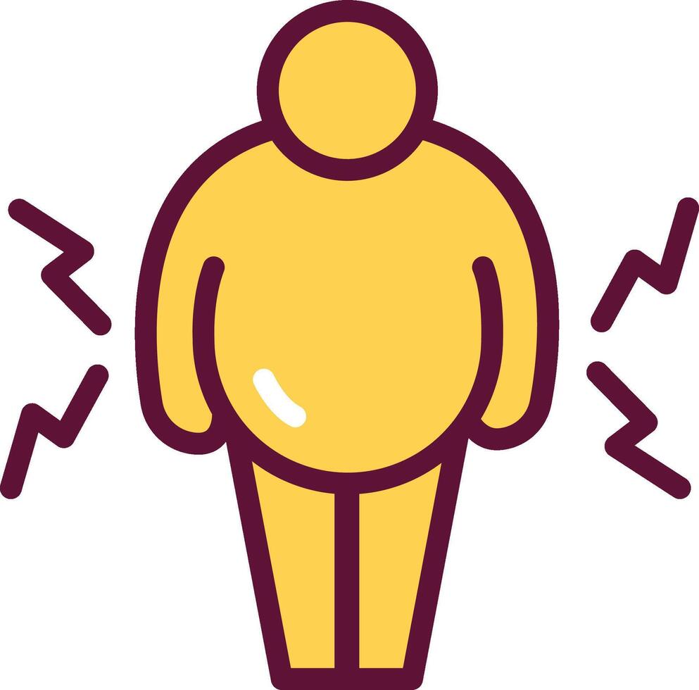 A yellow man with a lightning bolt on his back vector