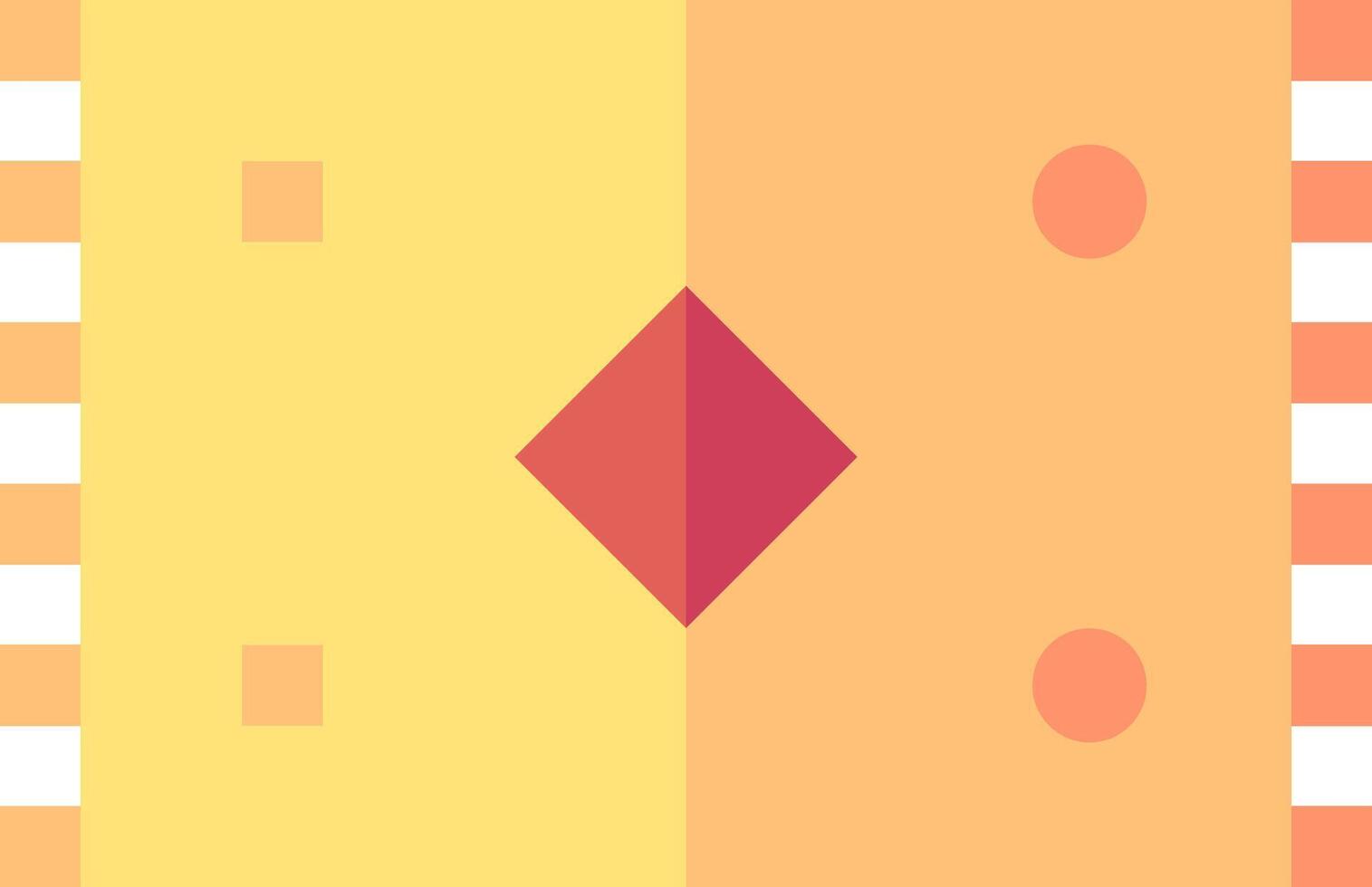A yellow and orange square with a diamond in the middle vector