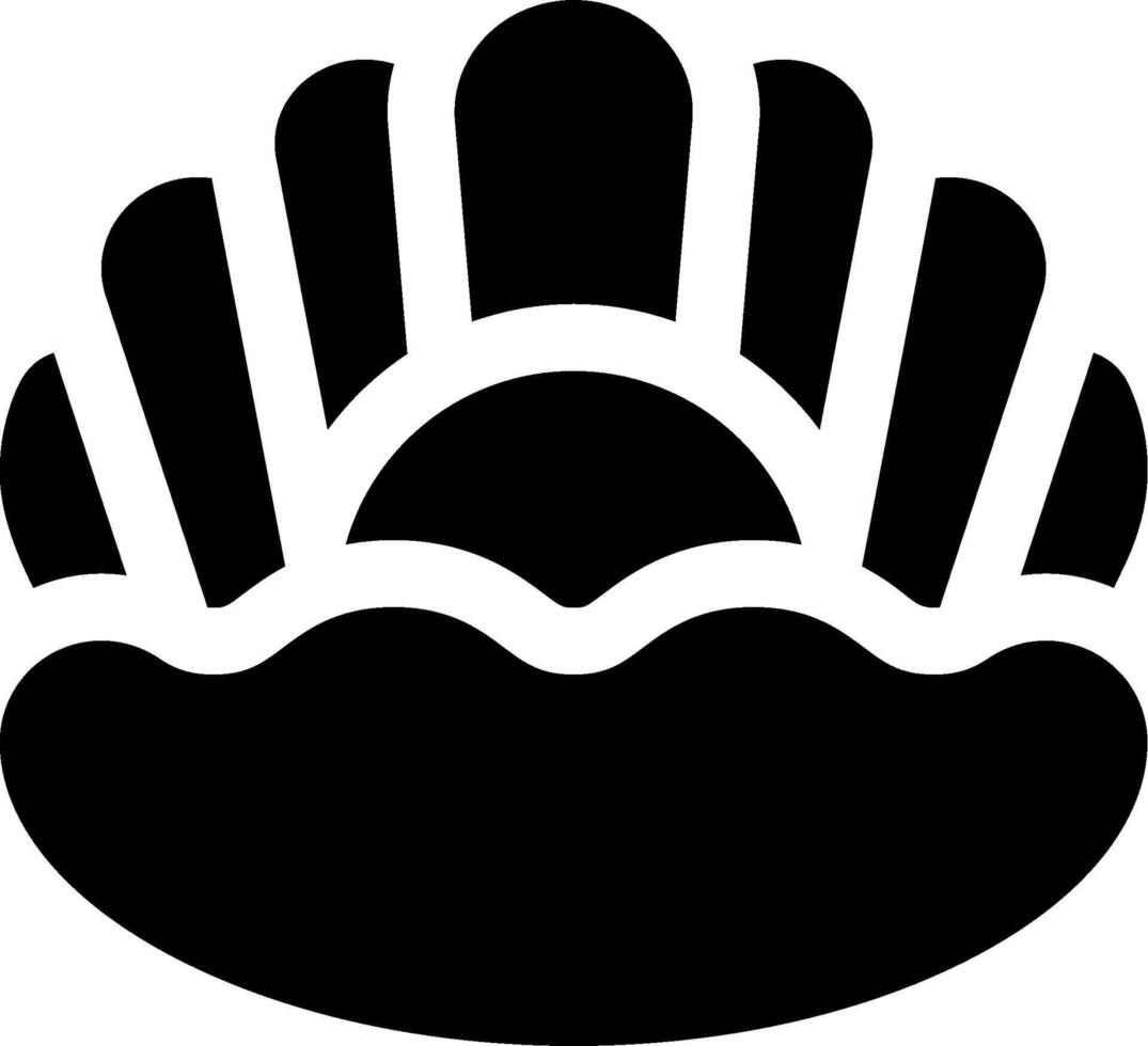 A black and white logo of a shell vector