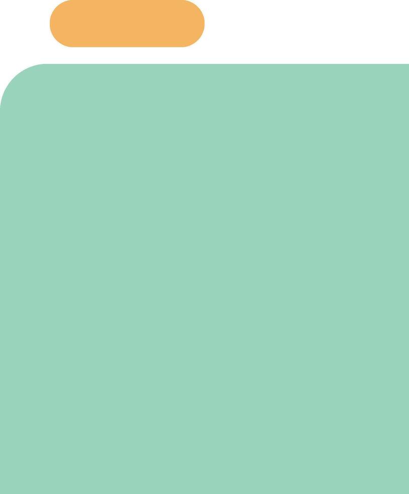 A green and orange square with a yellow dot vector