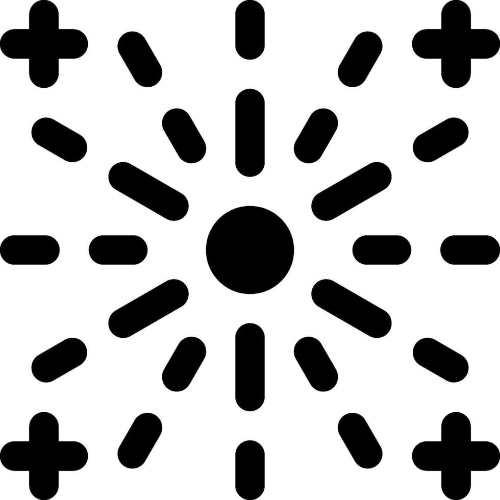 A black and white image of a sunburst vector