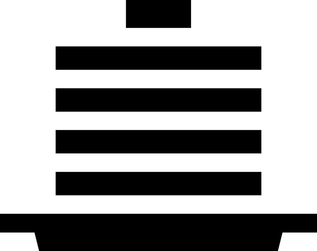 A black and white icon of a ship vector
