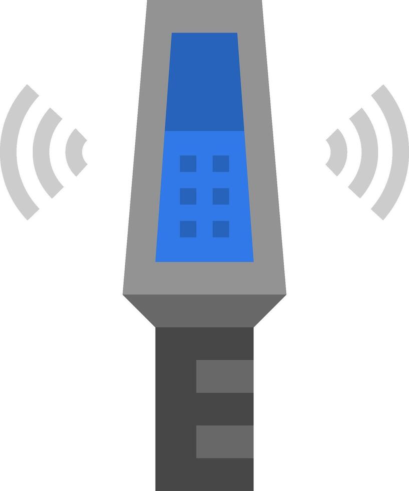 A cell phone with a blue screen and a white background vector