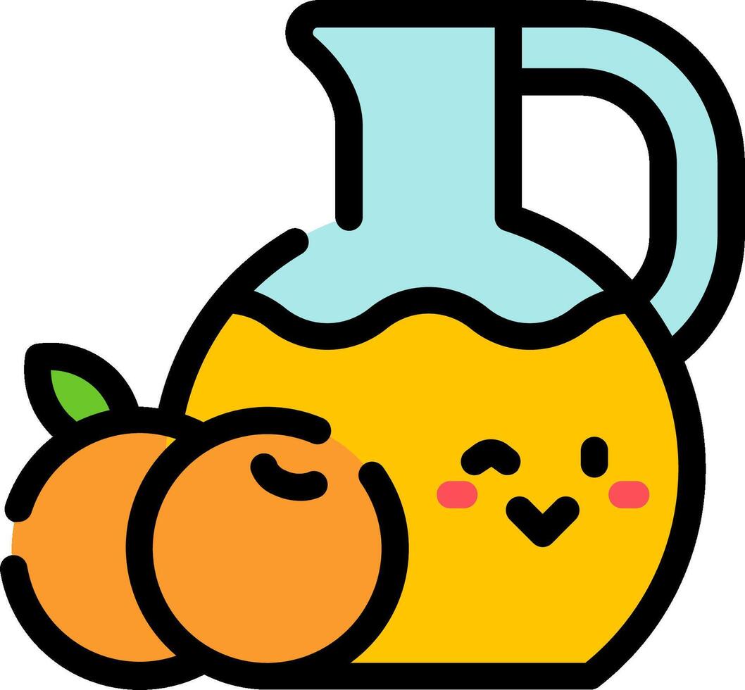 An orange and a jug of orange juice vector