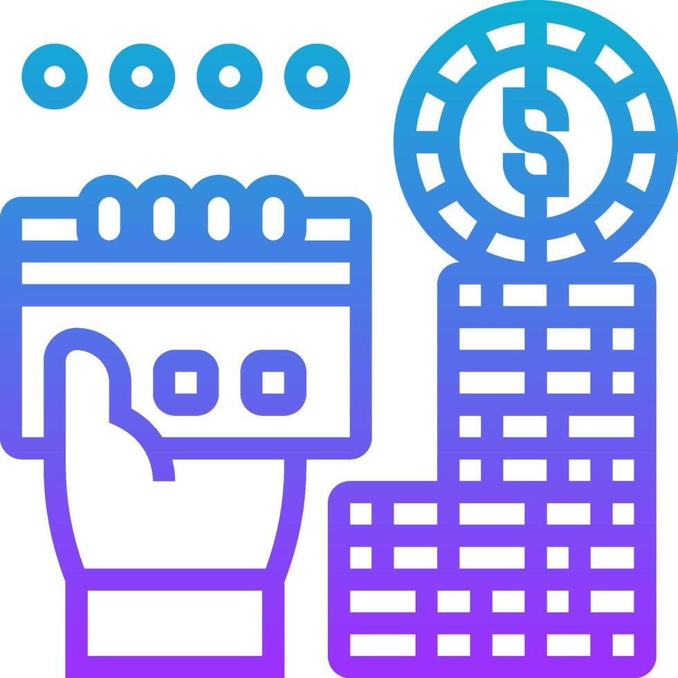 A hand holding a credit card and a stack of money vector