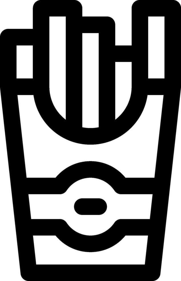 French fries icon vector