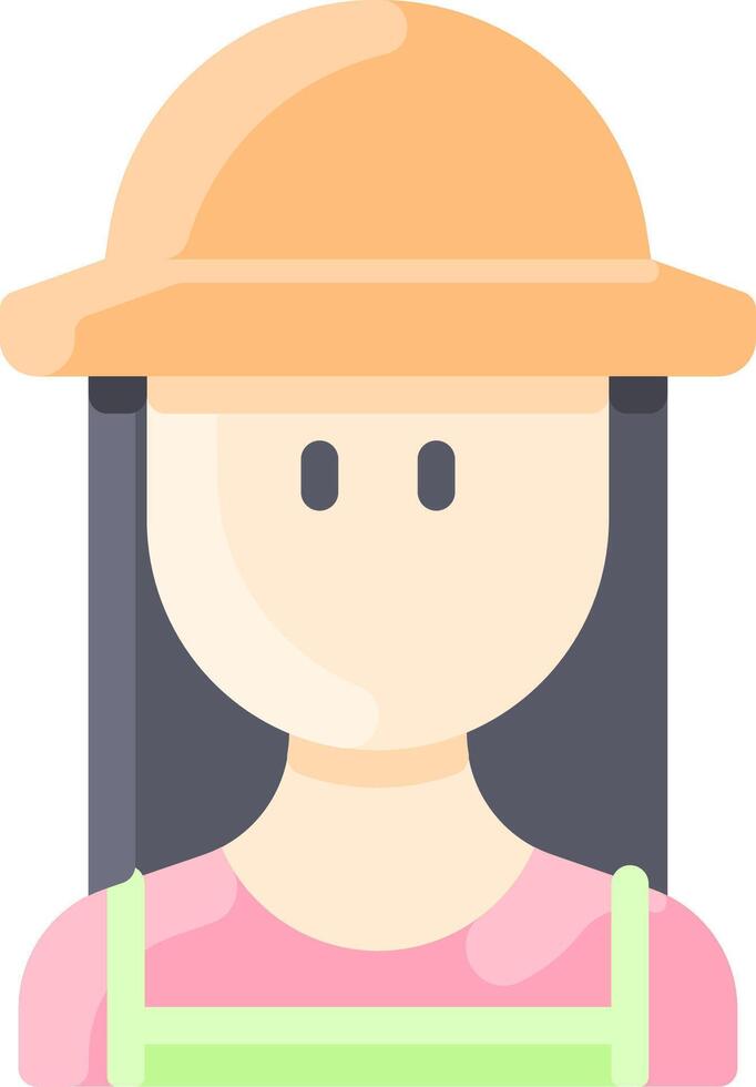 A woman wearing a hat and holding a tool vector