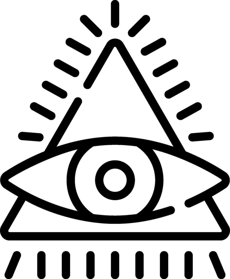 An all seeing eye icon vector