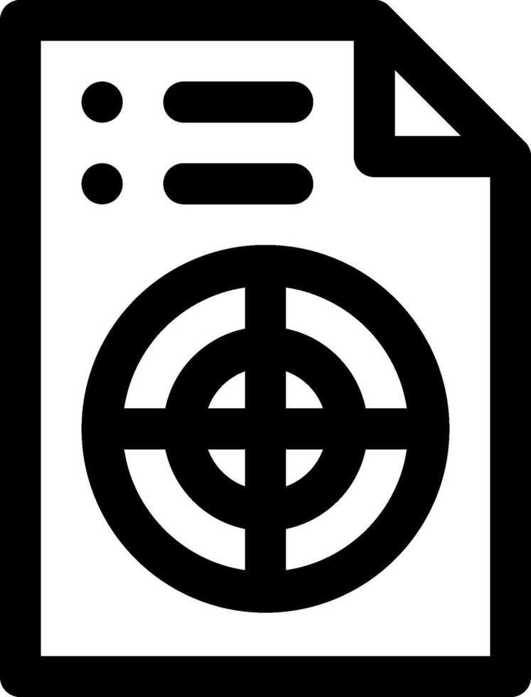 A document with a target on it vector