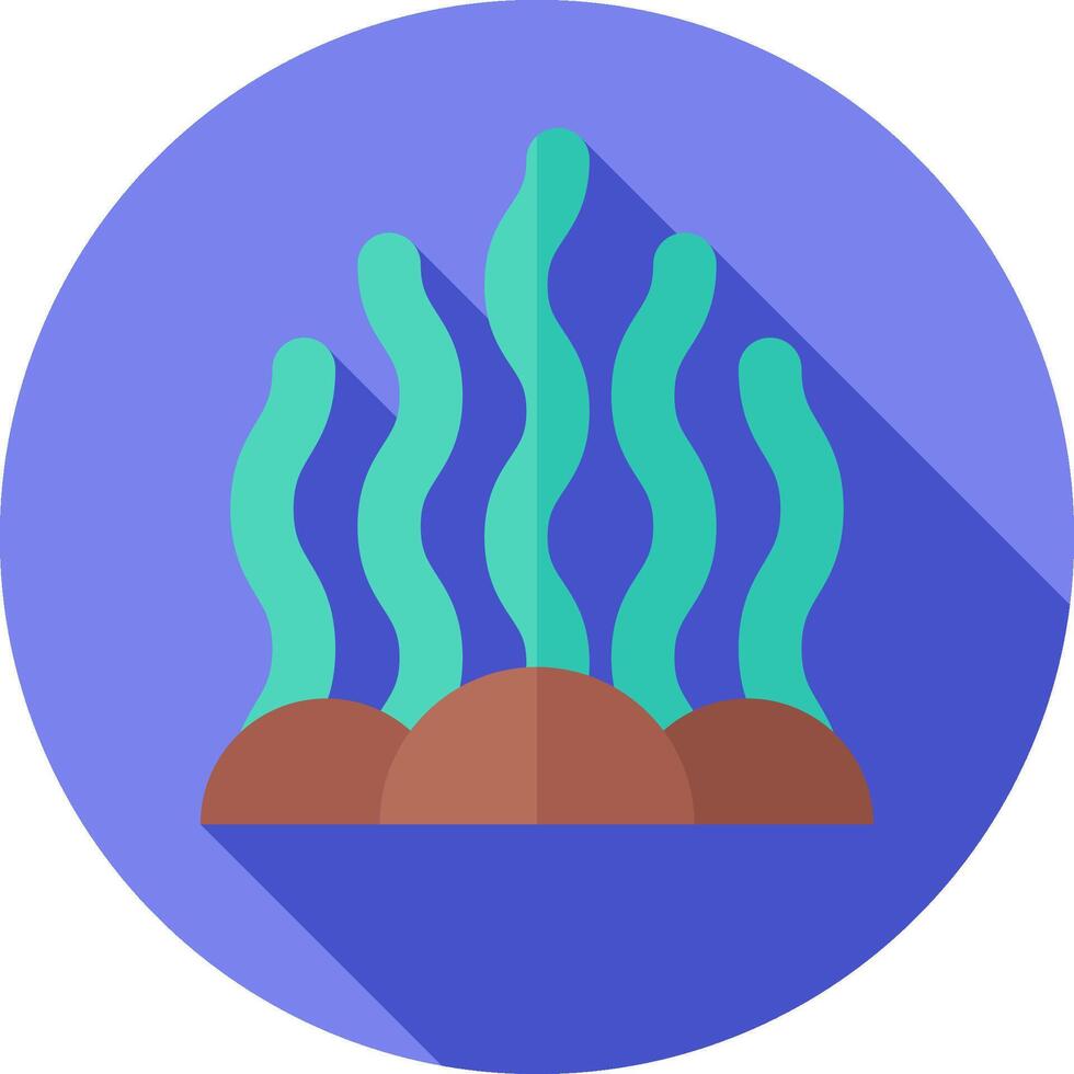 An illustration of a flat icon of a coral reef vector