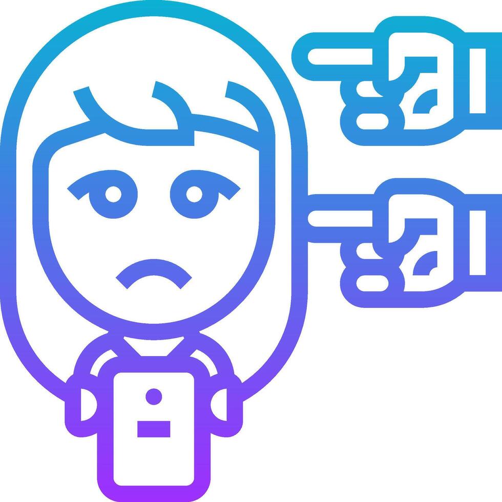 A woman with her finger pointing at her phone vector