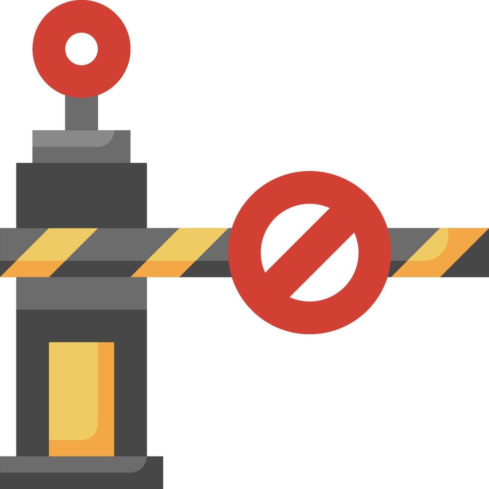 A barrier with a sign that says no entry vector