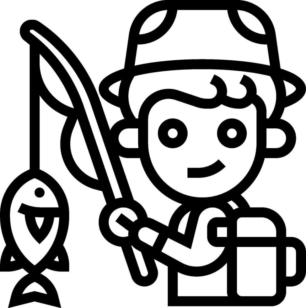 Fishing icon illustration vector