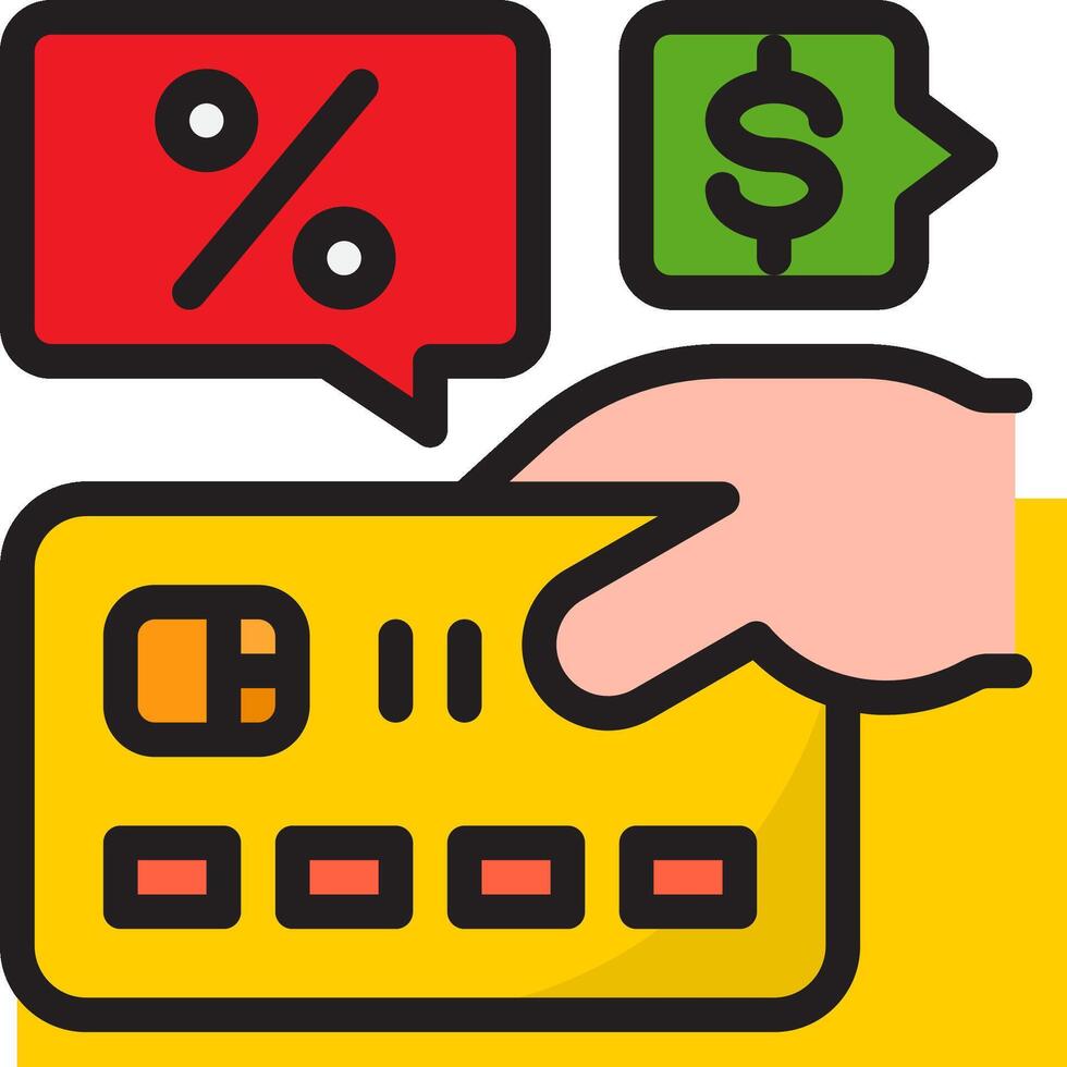 A hand holding a credit card and a dollar sign vector