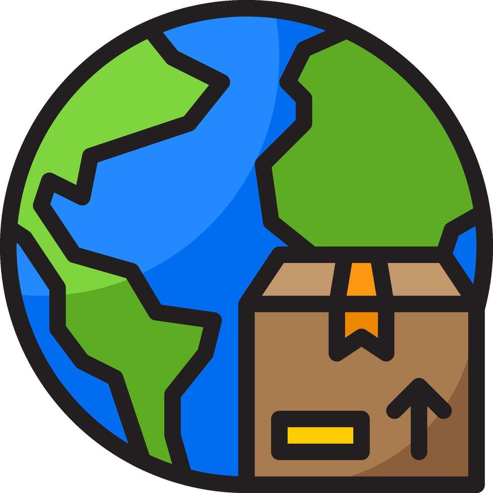 Earth globe icon illustration vector