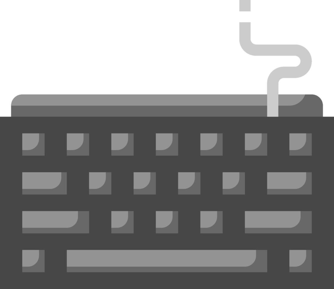 A black and white image of a keyboard with a cigarette vector