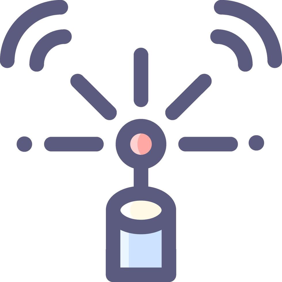 A wireless device with a light and a bottle vector