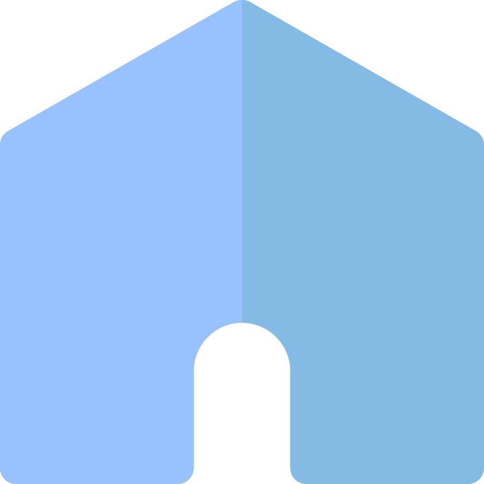 A blue house with a blue roof vector