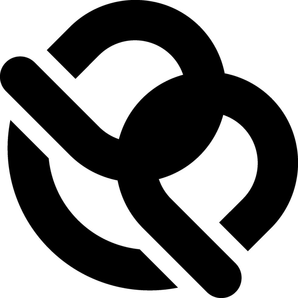 A black and white logo of a circle with a loop vector