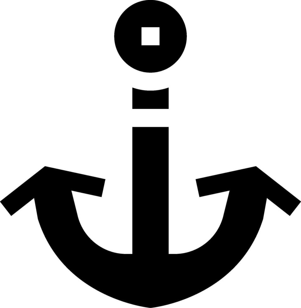 An anchor with a single arrow pointing to the left vector
