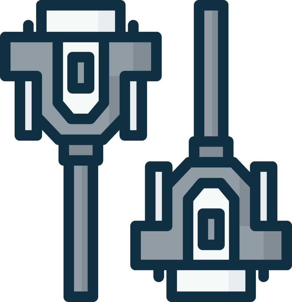 Two pipes with a handle on each side vector