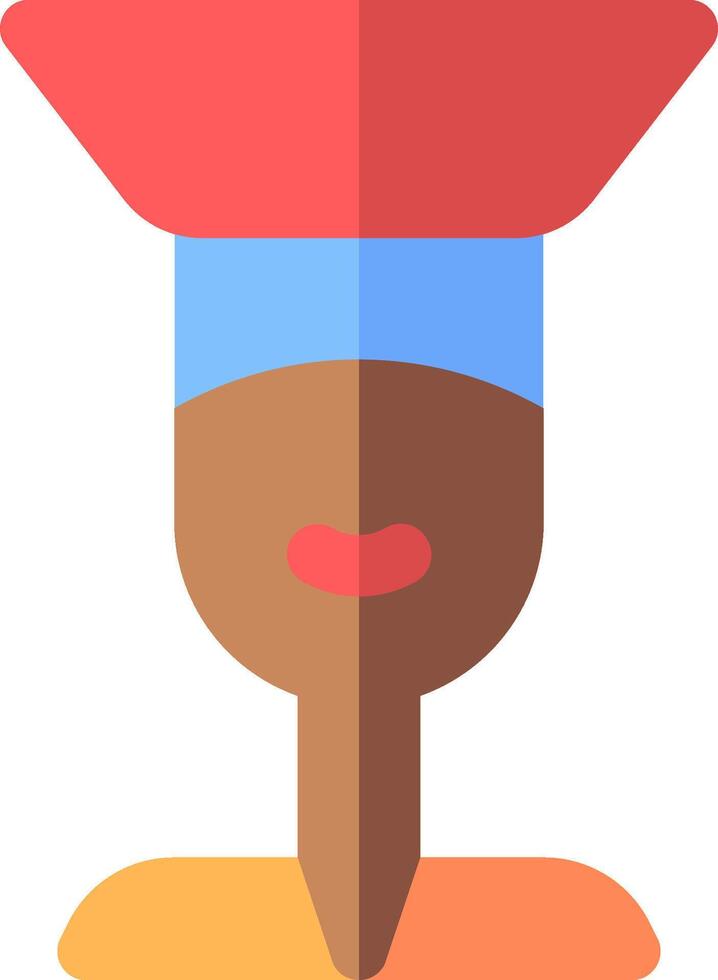 A woman with a red hat on her head vector