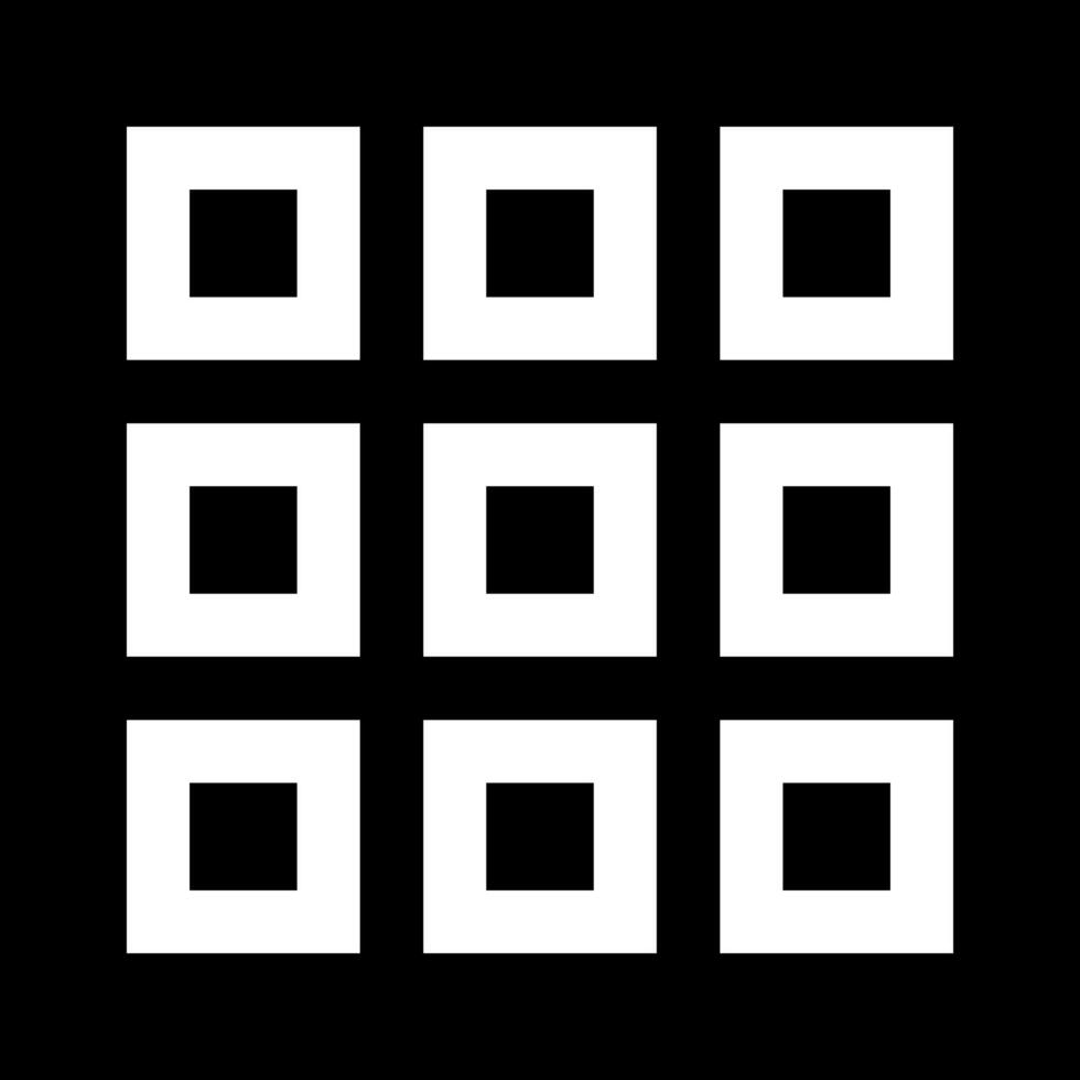 A black and white square pattern on a black background vector