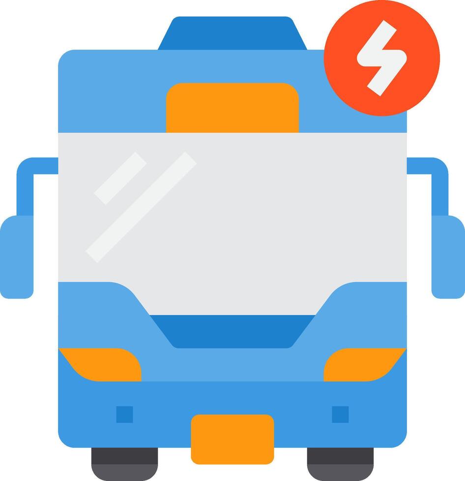 A bus with a lightning bolt on it vector