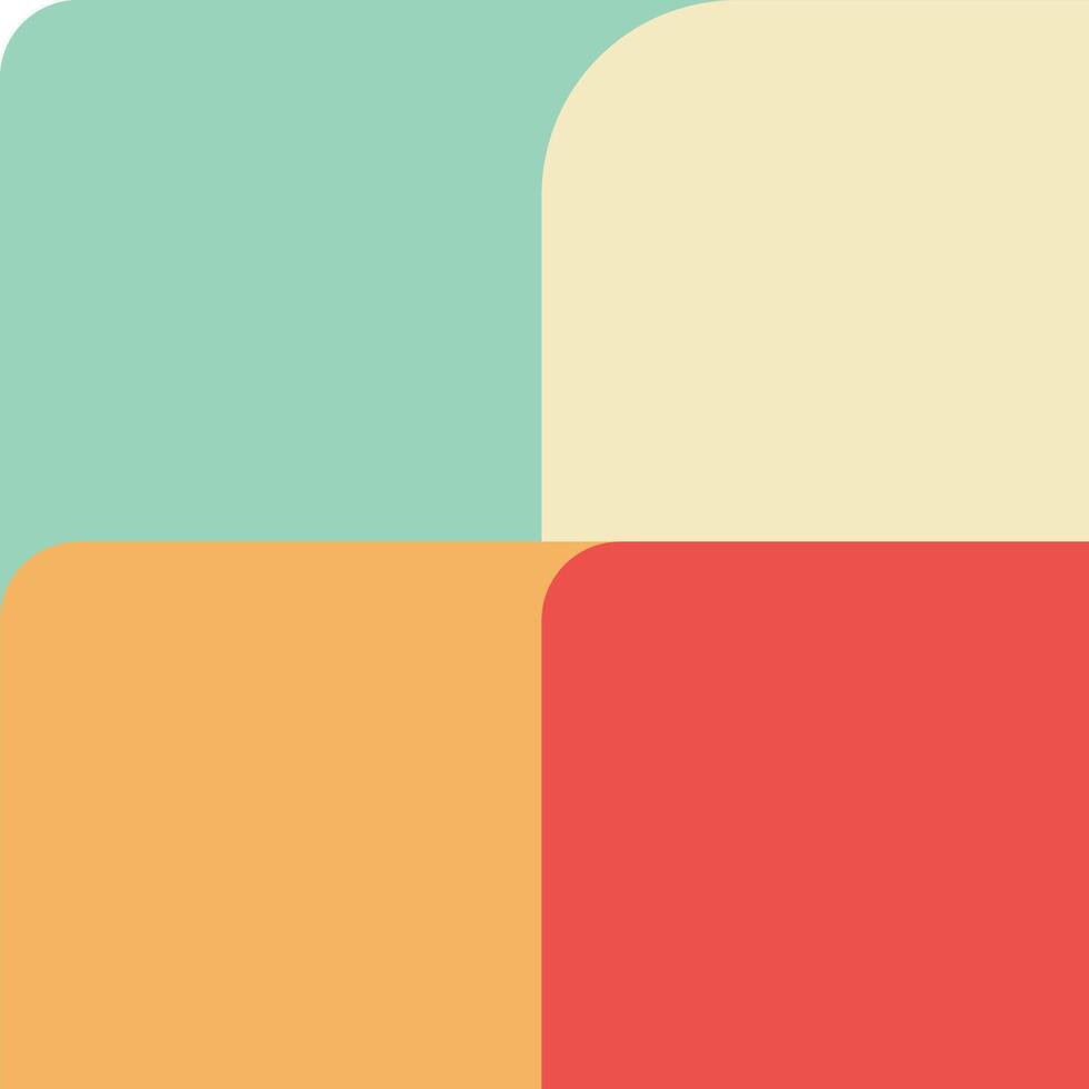 A colorful square with four different colors vector