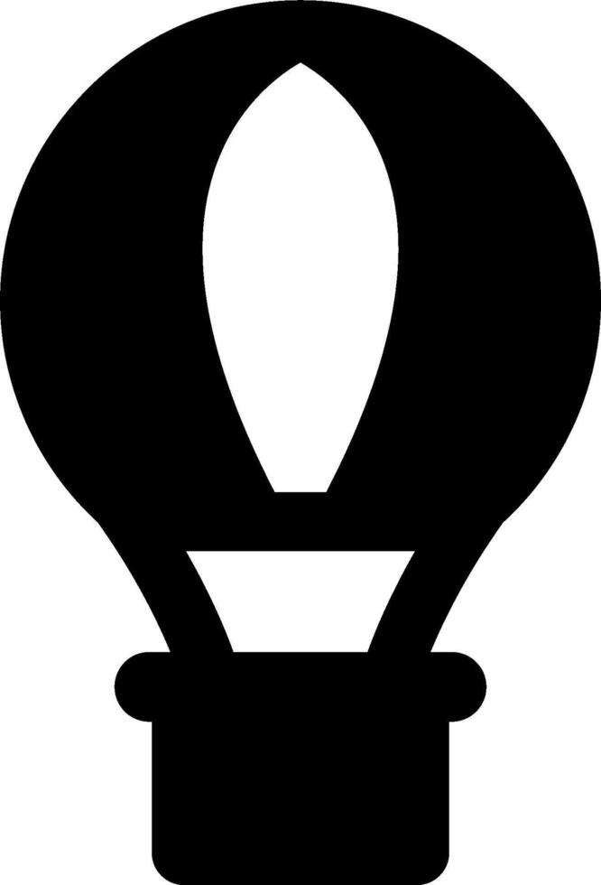 A black and white hot light bulb icon vector