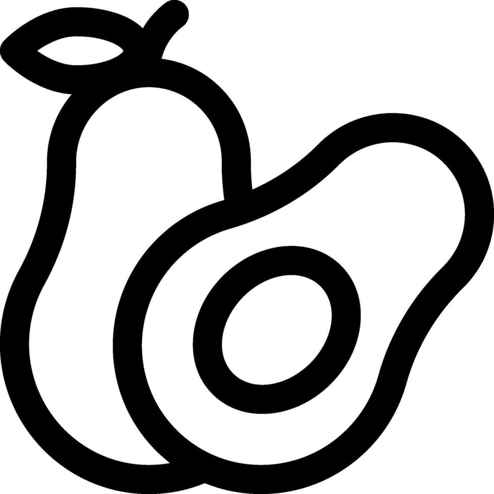Avocado illustration design vector