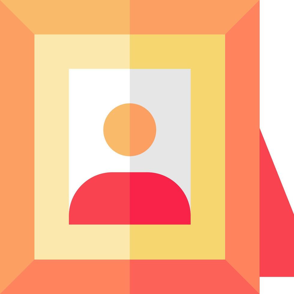 A flat icon of a person in a frame vector