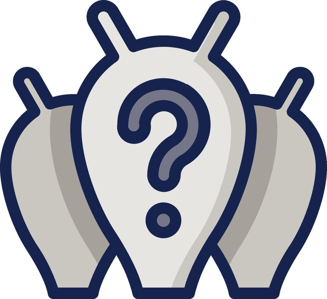 A question mark with two heads on top of it vector