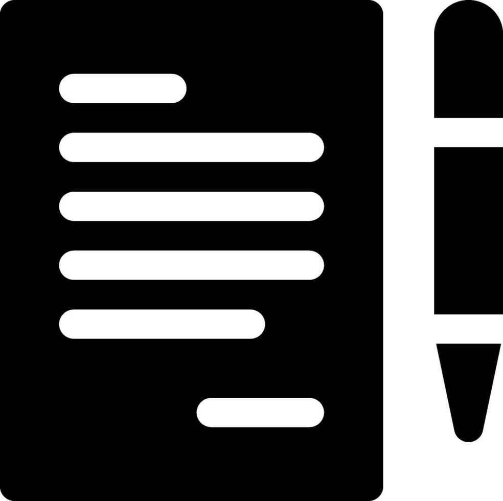 A pen and paper icon on a white background vector