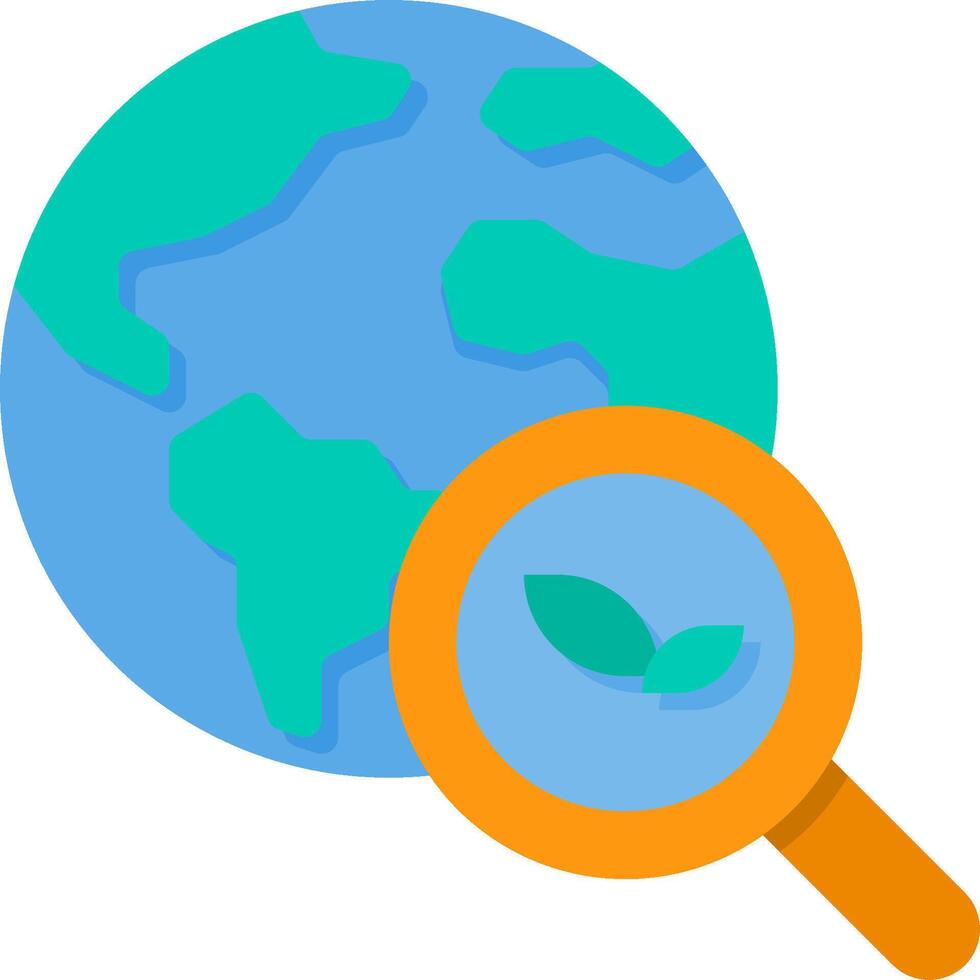 Earth globe with magnifying glass vector