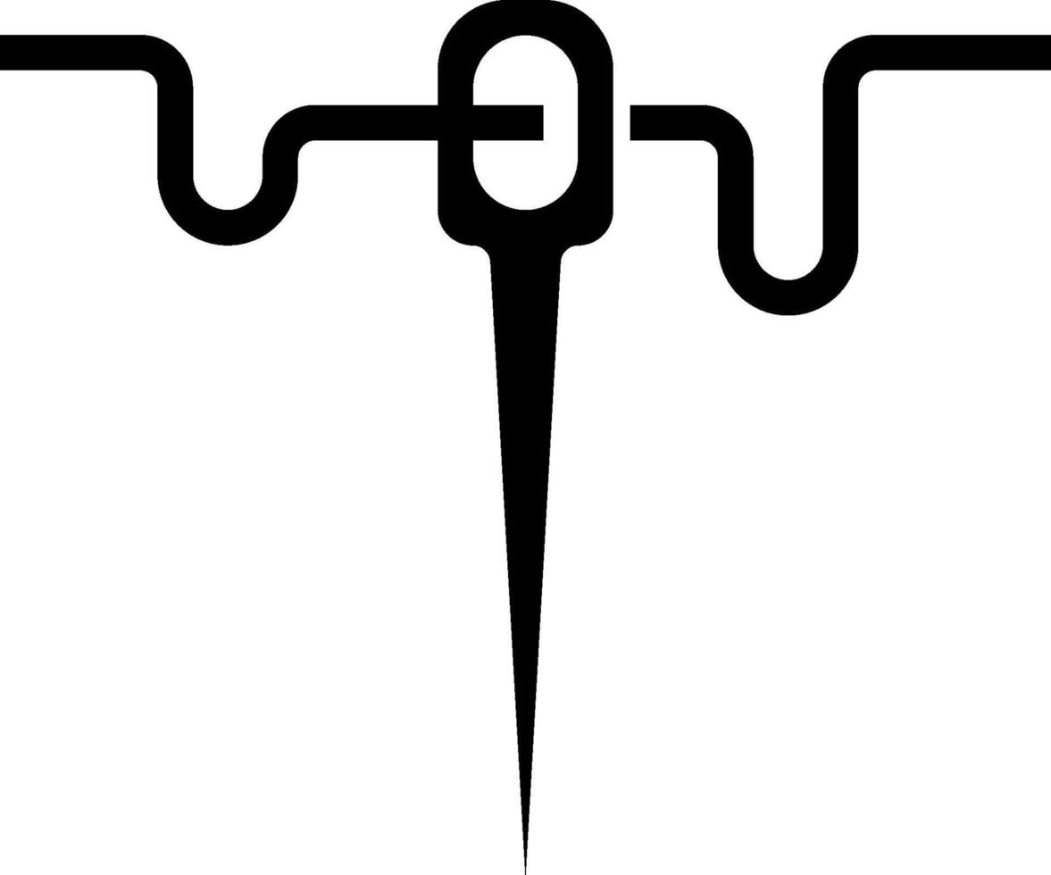 A black and white logo of a scissors vector