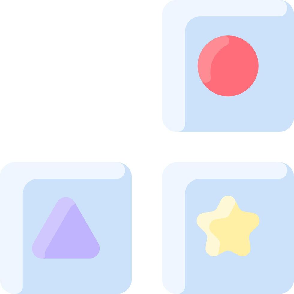 A set of four squares with different shapes vector