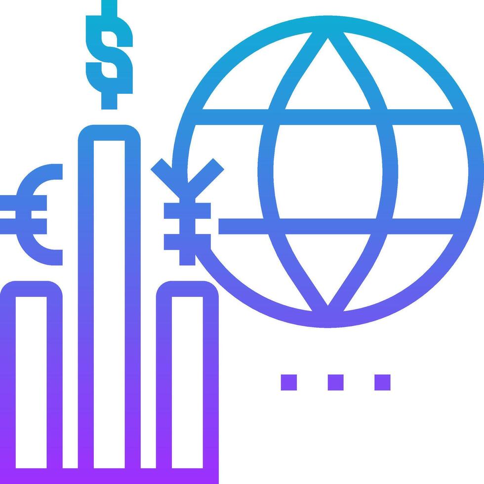 The icon for the currency exchange vector