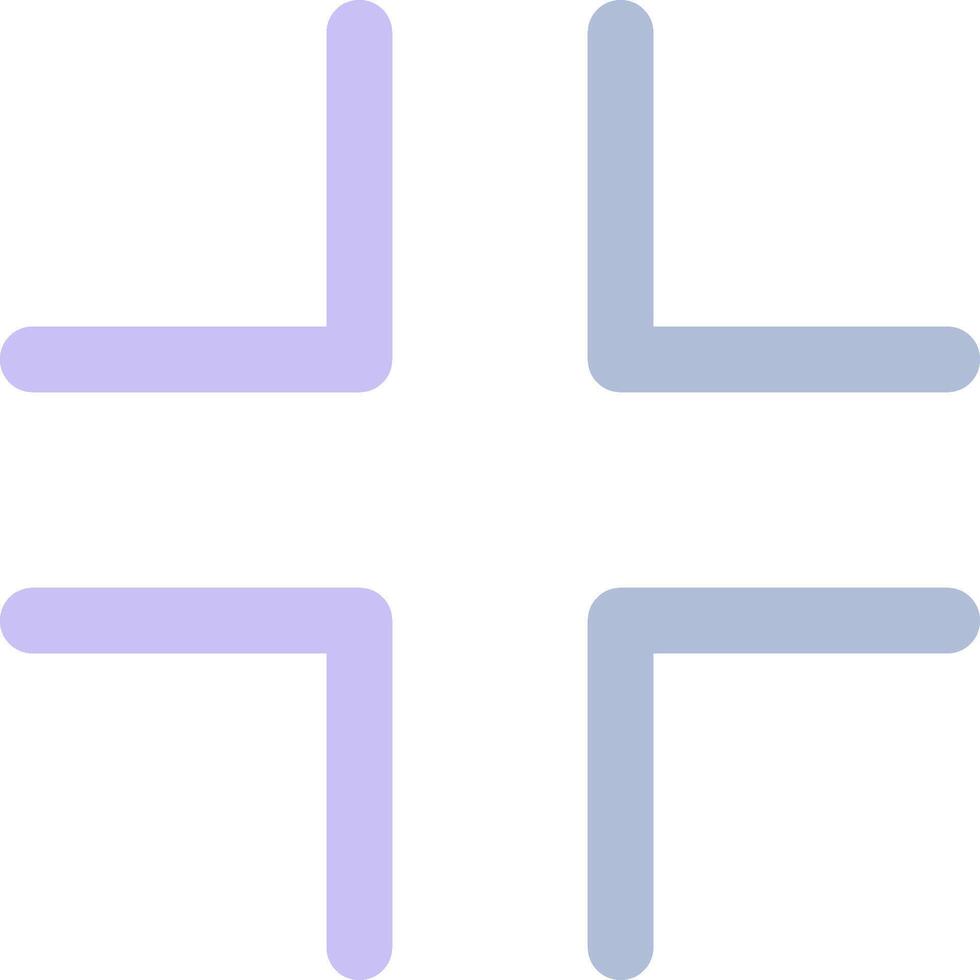 A purple cross with four lines on it vector