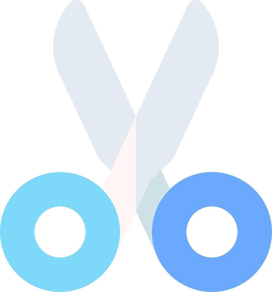 A pair of scissors with a blue handle vector