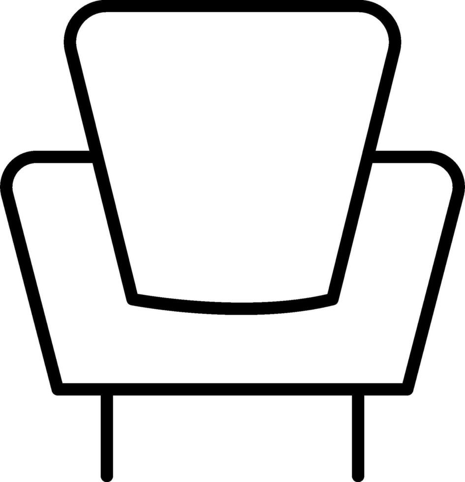 Chair icon on white background vector
