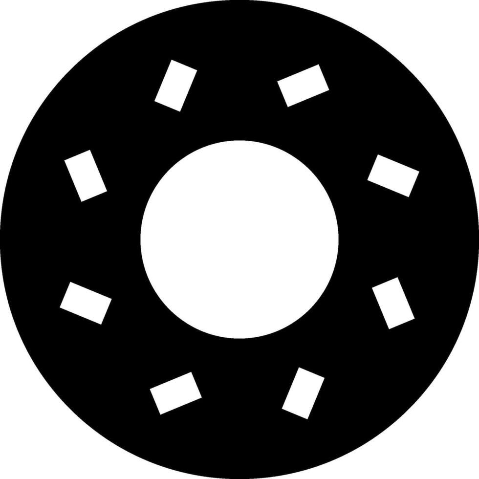 A black and white image of a circular shape vector