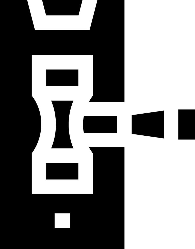 A black and white logo with a camera vector