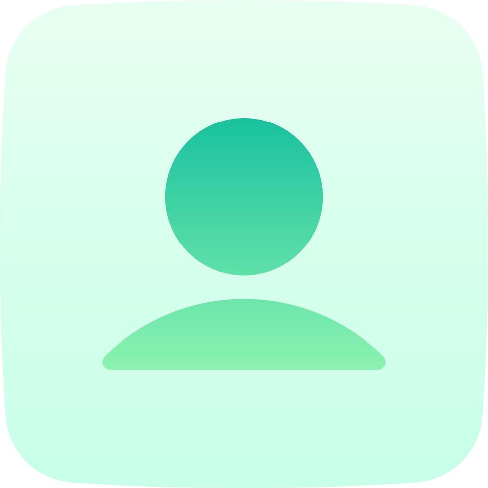 A green and blue icon with a person's head vector