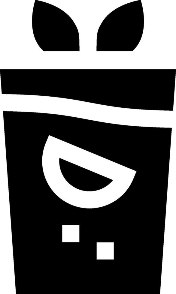 A black and white icon of a plant pot vector