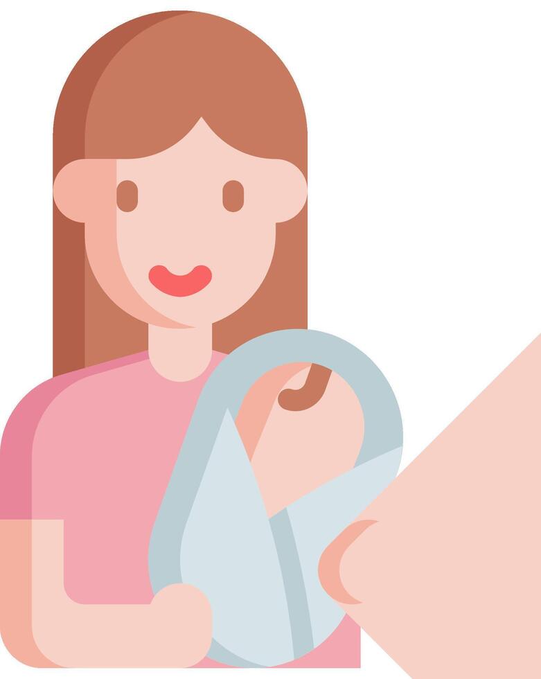 A woman holding a baby in her arms vector