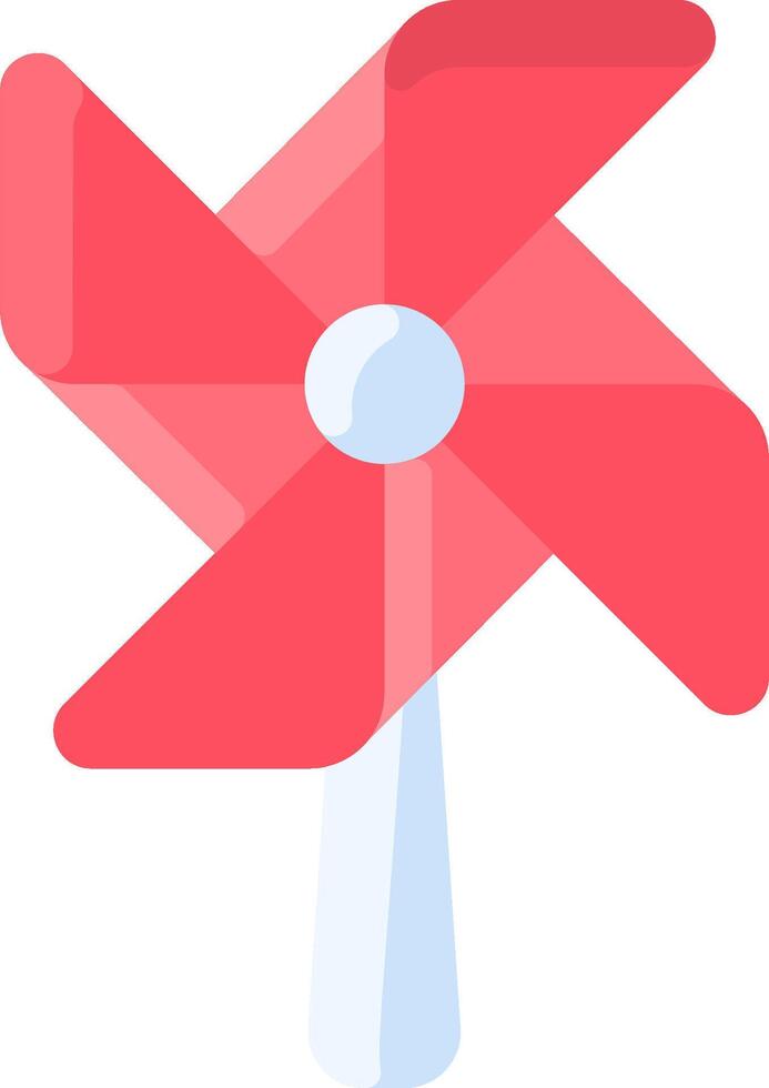 A red pinwheel on a white background vector